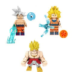 Rakennussetti Dragon Ball Son Goku -hahmo HeroBricks, 3kpl, 8cm hinta ja tiedot | LEGOT ja rakennuslelut | hobbyhall.fi