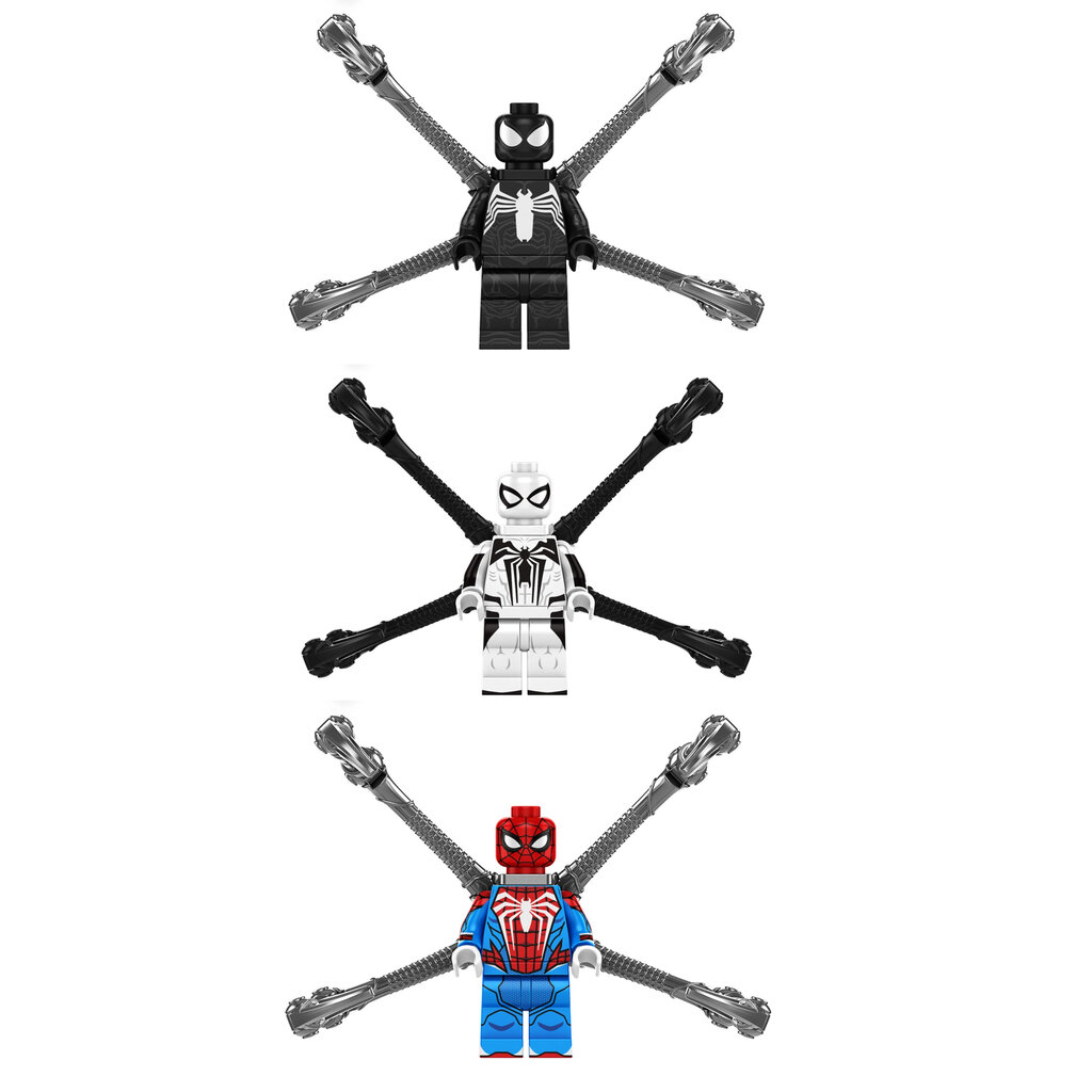 Rakennussetti Spider Man -hahmo HeroBricks, 3kpl, 9 cm hinta ja tiedot | LEGOT ja rakennuslelut | hobbyhall.fi