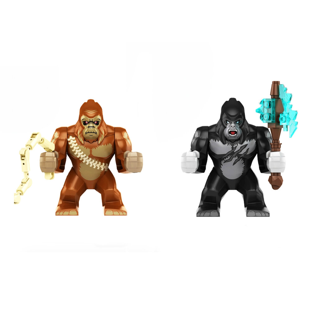 Rakennussetti King Kong vs Godzilla figuuri HeroBricks, 3 kpl, 9cm hinta ja tiedot | LEGOT ja rakennuslelut | hobbyhall.fi