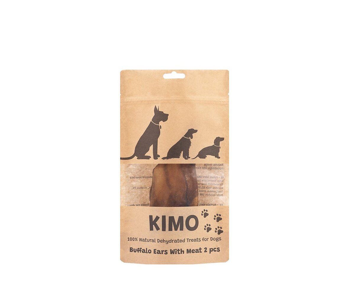 Kimo kuivattuja puhvelinkorvia lihalla, 2 vnt. x 6 hinta ja tiedot | Koiran herkut | hobbyhall.fi
