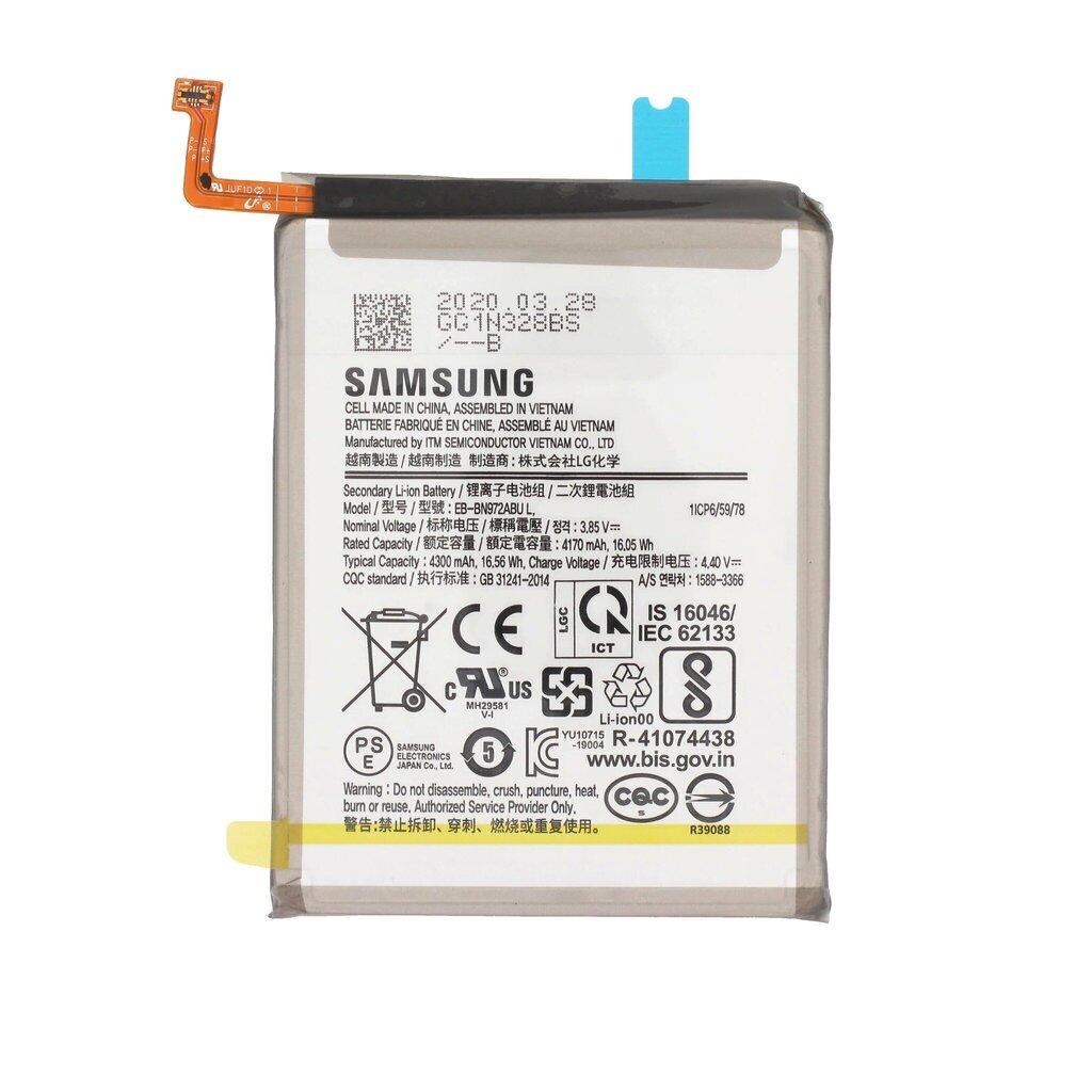 Akku Samsung N975 Note 10 Plus 4300mAh EB-BN972ABU (service pack) hinta ja tiedot | Puhelimen akut | hobbyhall.fi