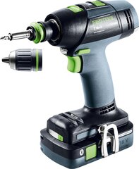 Festool Akkuruuvinväännin T 18+3 HPC 4,0 I-Plus 576446 hinta ja tiedot | Akkuporakoneet ja ruuvinvääntimet | hobbyhall.fi