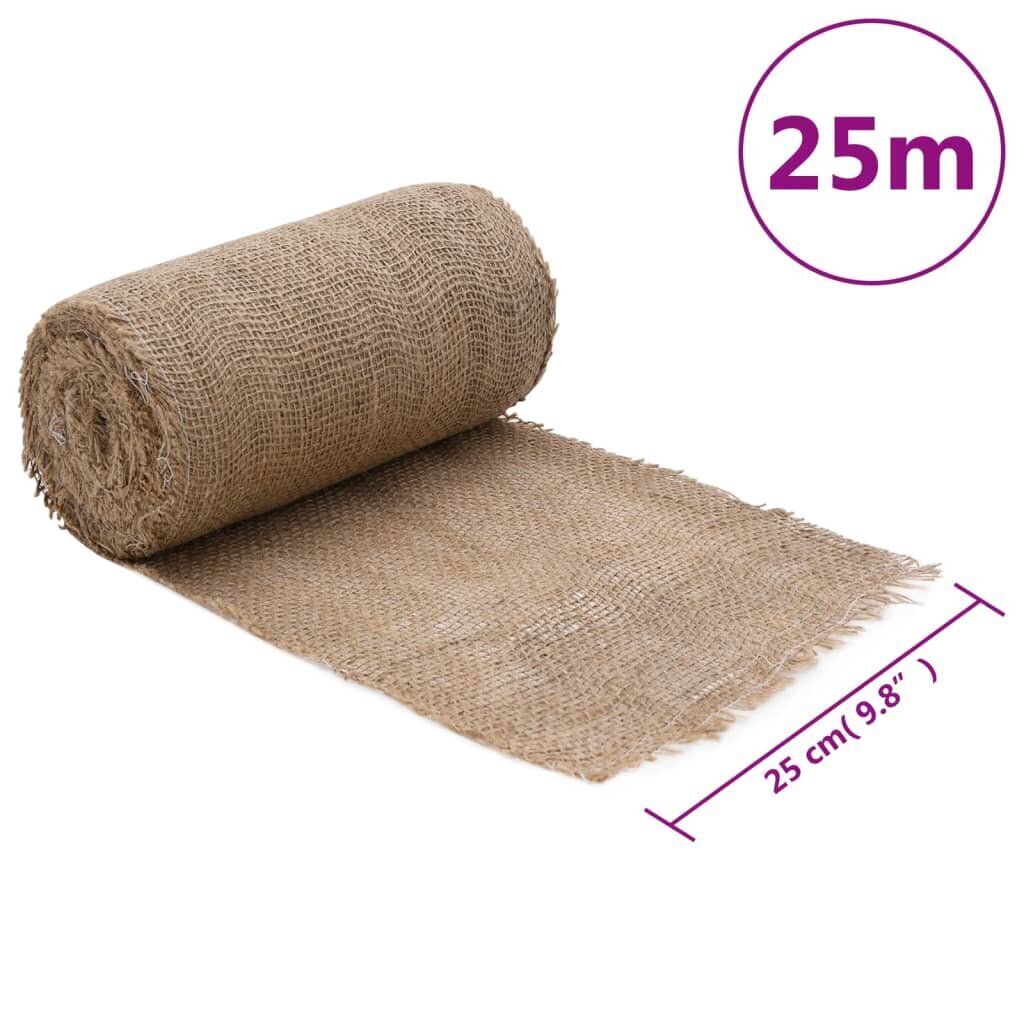 Juuttirulla vidaXL, 0,25x25 m hinta ja tiedot | Puutarhatyökalut | hobbyhall.fi