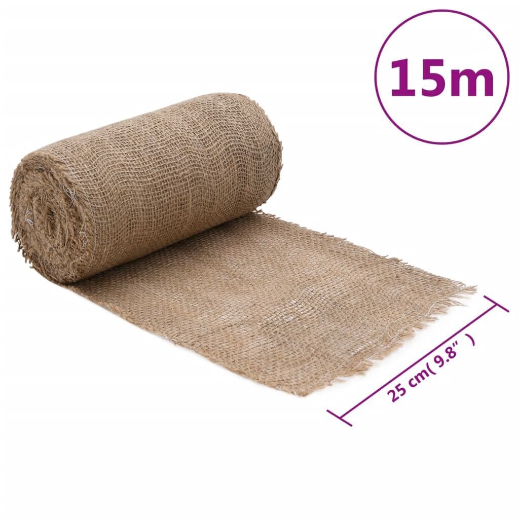 Juuttirulla vidaXL, 0,25x15 m hinta ja tiedot | Puutarhatyökalut | hobbyhall.fi