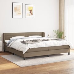 vidaXL Sänky jousilla ja patjalla, taupe, 200x200 cm, kangas hinta ja tiedot | Sängyt | hobbyhall.fi