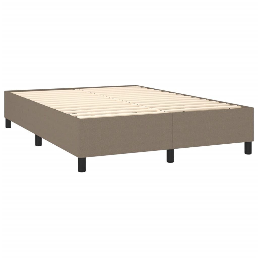 Sänky jousilla ja patjalla vidaXL, 140x190 cm, beige hinta ja tiedot | Sängyt | hobbyhall.fi