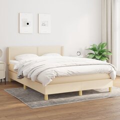 Sänky vidaXL, 140x190 cm, beige hinta ja tiedot | Sängyt | hobbyhall.fi