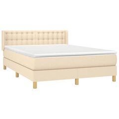 Sänky vidaXL, 140x190 cm, beige hinta ja tiedot | Sängyt | hobbyhall.fi