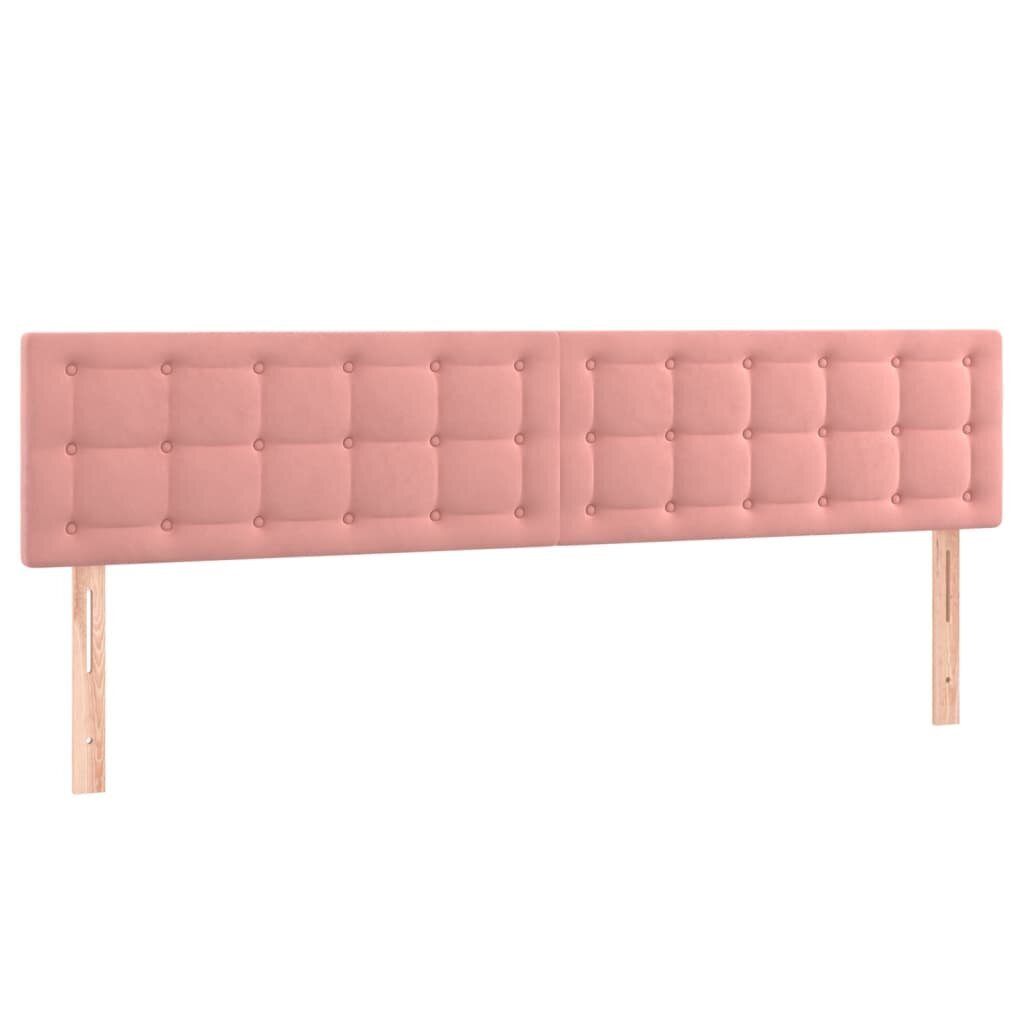 vidaXL Box jousisänky patjalla, pinkki, 180x200 cm, sametti hinta ja tiedot | Sängyt | hobbyhall.fi