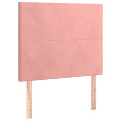 vidaXL Box jousisänky patjalla, pinkki, 90x200 cm, sametti hinta ja tiedot | Sängyt | hobbyhall.fi