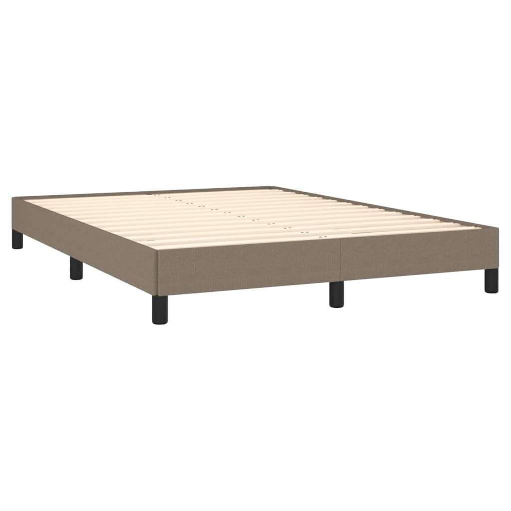 Sänky jousilla ja patjalla vidaXL, 140x190 cm, beige hinta ja tiedot | Sängyt | hobbyhall.fi