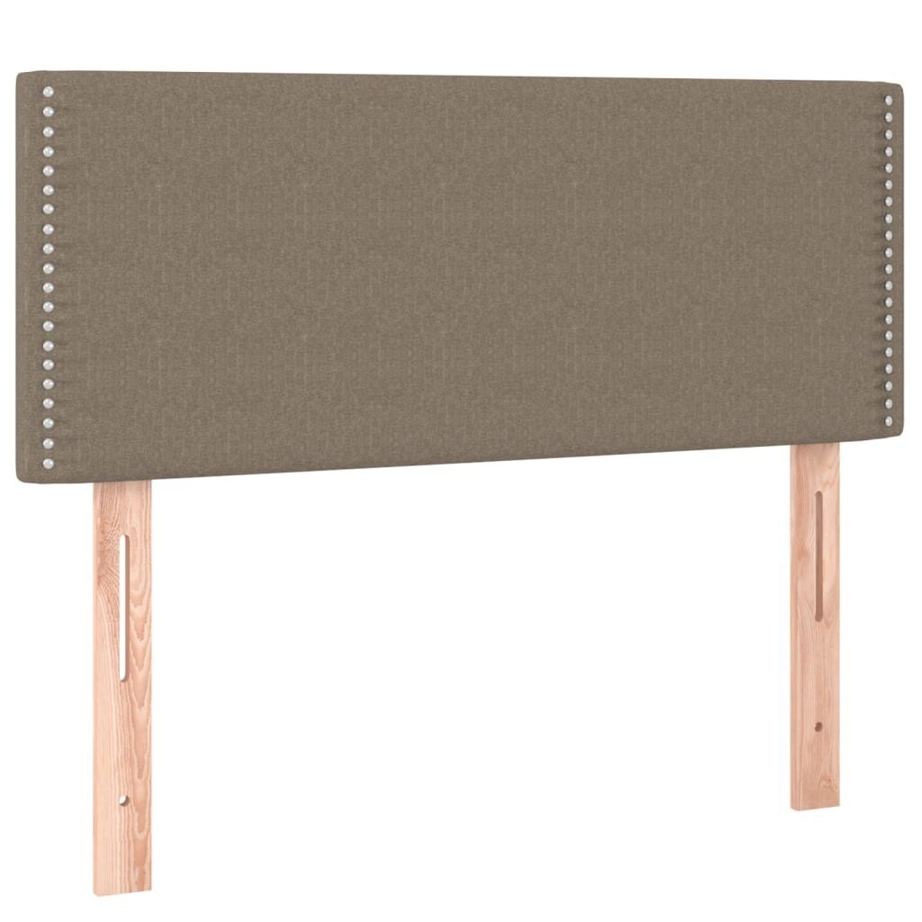 vidaXL Sänky jousilla ja patjalla, taupe, 100x200cm, kangas hinta ja tiedot | Sängyt | hobbyhall.fi