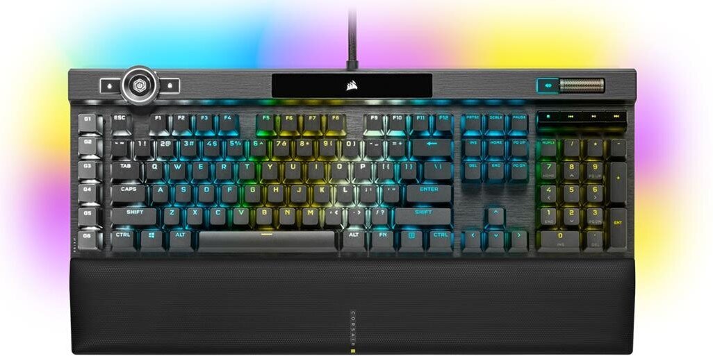 Langallinen pelinäppäimistö Corsair K100 RGB Cherry MX Speed, NORDIC hinta ja tiedot | Näppäimistöt | hobbyhall.fi