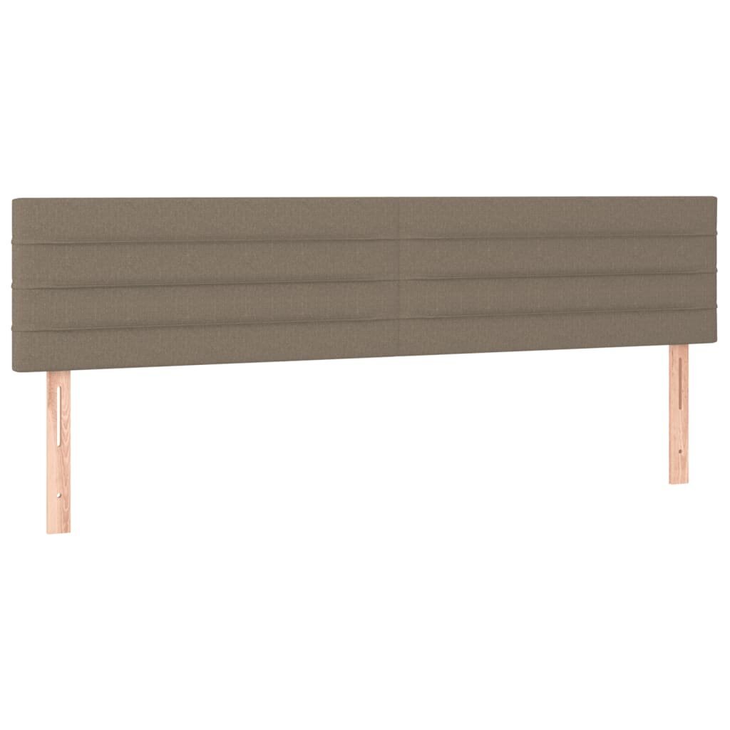 vidaXL Sänky jousilla ja patjalla, taupe, 200x200 cm, kangas hinta ja tiedot | Sängyt | hobbyhall.fi