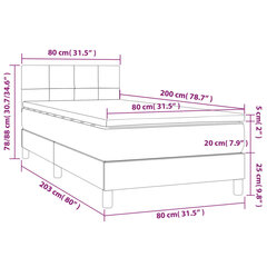 Sänky vidaXL, 80x200 cm, pinkki hinta ja tiedot | Sängyt | hobbyhall.fi