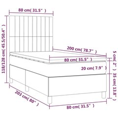 Sänky vidaXL, 80x200 cm hinta ja tiedot | Sängyt | hobbyhall.fi