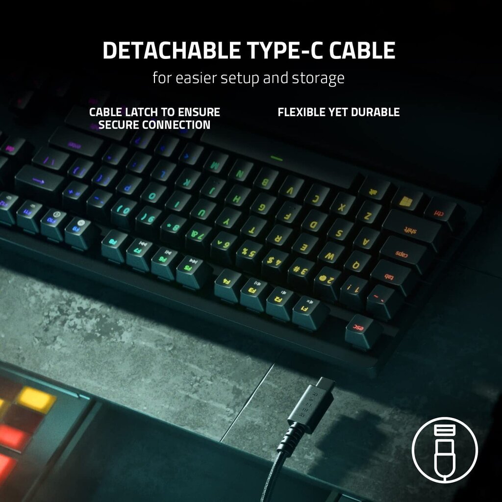 Razer Huntsman V2 Tenkeyless Purple Switch US hinta ja tiedot | Näppäimistöt | hobbyhall.fi