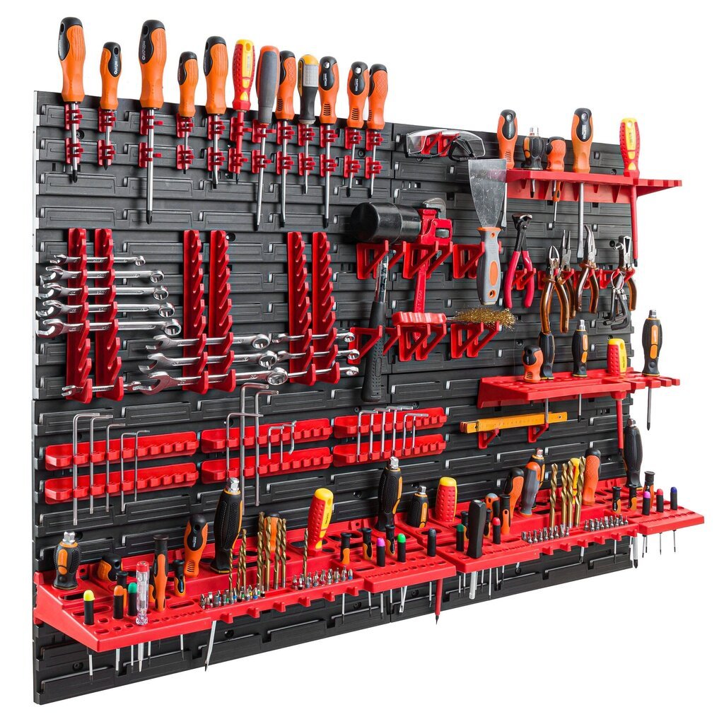 Työkaluseinä 115x78 cm hinta ja tiedot | Työkalupakit ja muu työkalujen säilytys | hobbyhall.fi