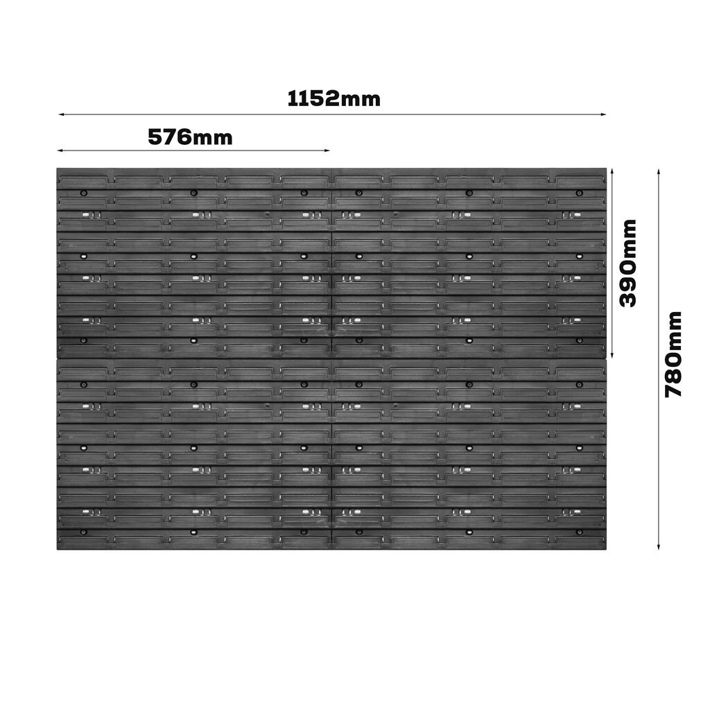 Työkaluhylly 56 kpl 115x78 cm hinta ja tiedot | Työkalupakit ja muu työkalujen säilytys | hobbyhall.fi