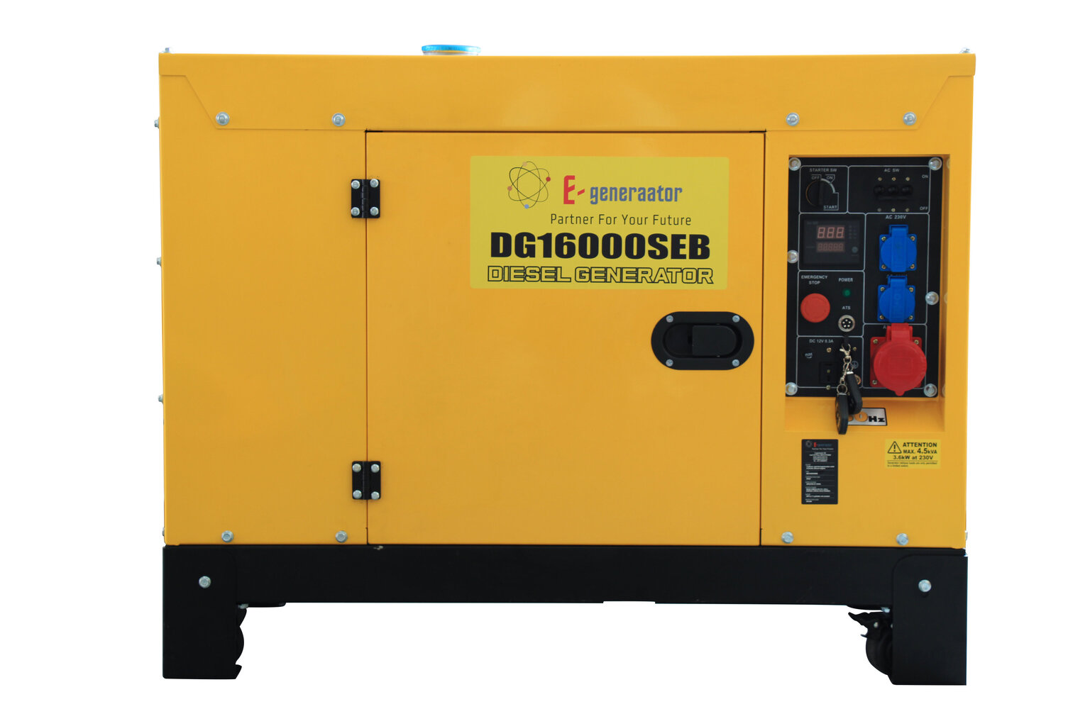 Dieselgeneraattori E-Generator DG16000SE 11,5 kW hinta ja tiedot | Aggregaatit | hobbyhall.fi