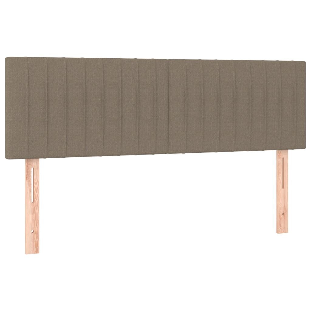 Sänky jousilla/patjalla/LED vidaXL, 140x190 cm, beige hinta ja tiedot | Sängyt | hobbyhall.fi