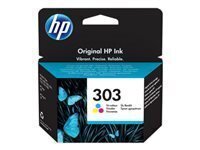 HP 303 Tri-colour Ink Cartridge hinta ja tiedot | Mustekasetit | hobbyhall.fi