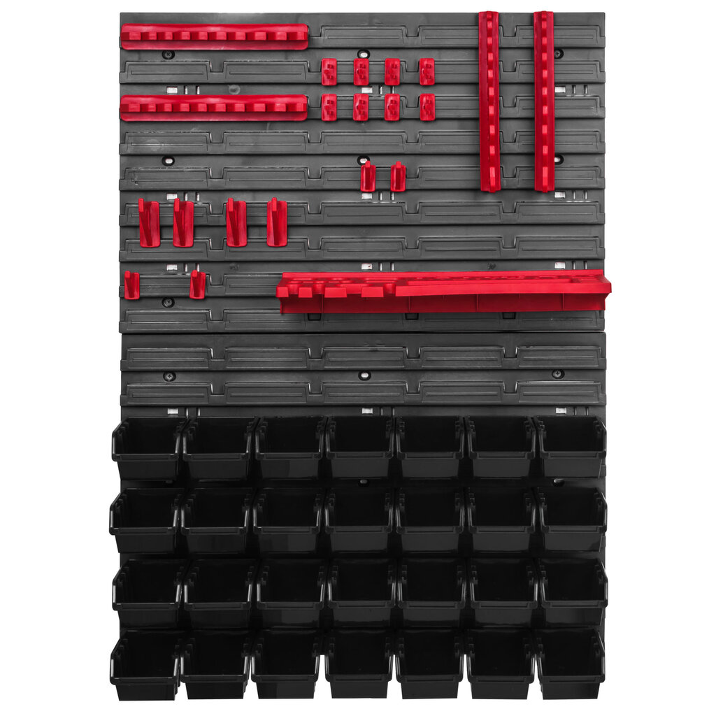 576 x 780 mm seinähylly työpaja autotalli varastointi harrastushuone työkalupidike pinoaminen laatikot säilytysastiat. (28 mustaa laatikkoa) hinta ja tiedot | Työkalupakit ja muu työkalujen säilytys | hobbyhall.fi