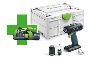 T 18+3-Basic-4,0 Akkuporakone Festool 576448 hinta ja tiedot | Akkuporakoneet ja ruuvinvääntimet | hobbyhall.fi