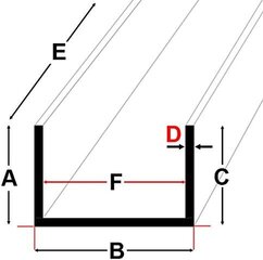 Alumiini U-profiilin kiskovalssaus tyhjä alumiiniprofiili 30x30x3 mm 1500 mm hinta ja tiedot | Saumalistat | hobbyhall.fi