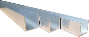 Alumiini U-profiilin alumiiniprofiili Alu U-Rail-alumiiniprofiili U-raidan tyhjä (koko: 10x10x10x2 mm | pituus: 2 000 mm +/- 5 mm) hinta ja tiedot | Saumalistat | hobbyhall.fi