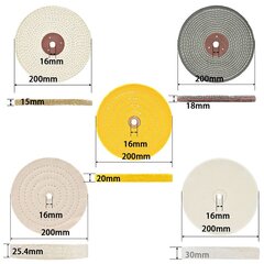 200 mm kiillotusviipaleet kiillottamiseen, pehmeä | Hieno | Medium | Karkea | Karkea | Vatsan hiominen 16 mm: n piikkireikillä 5 kappaletta hinta ja tiedot | Käsityökalut | hobbyhall.fi