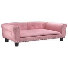 Velvet koiransänky vidaXL, 95x55x30 cm, pinkki hinta ja tiedot | Pedit ja pesät | hobbyhall.fi