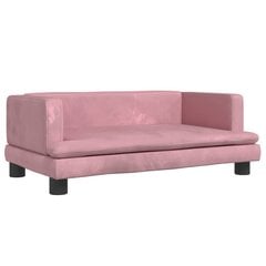 Velvet koiransänky vidaXL, 80x45x30 cm, pinkki hinta ja tiedot | Pedit ja pesät | hobbyhall.fi