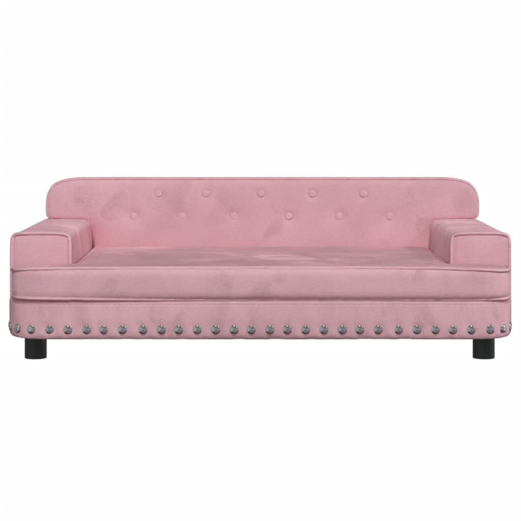 Velvet koiransänky vidaXL, 90x53x30 cm, pinkki hinta ja tiedot | Pedit ja pesät | hobbyhall.fi