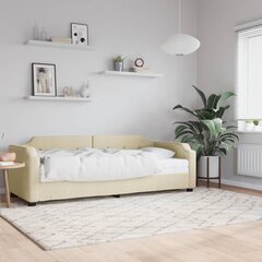 Sänky patjalla vidaXL, 100x200cm, beige hinta ja tiedot | Sängyt | hobbyhall.fi