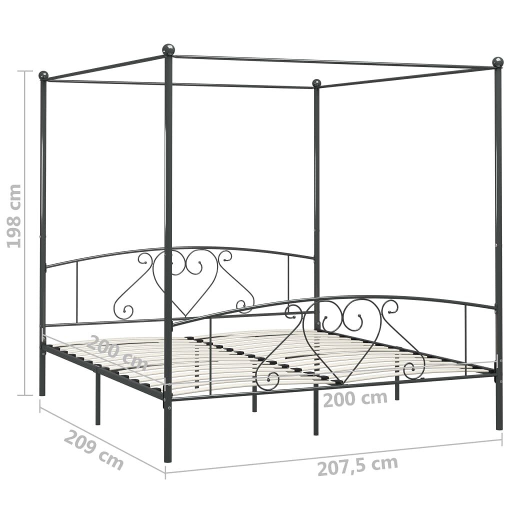 Sänky katos, 200x200cm, metallia hinta ja tiedot | Sängyt | hobbyhall.fi