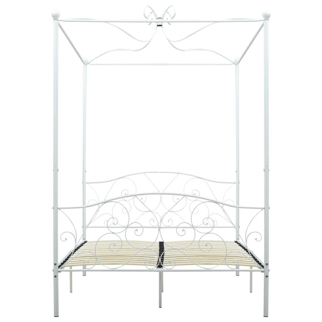 Sänky katos, 120x200cm, valkoinen hinta ja tiedot | Sängyt | hobbyhall.fi
