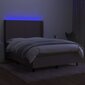 Sänky jousilla/patjalla/LED, taupe, 140x190 cm hinta ja tiedot | Sängyt | hobbyhall.fi