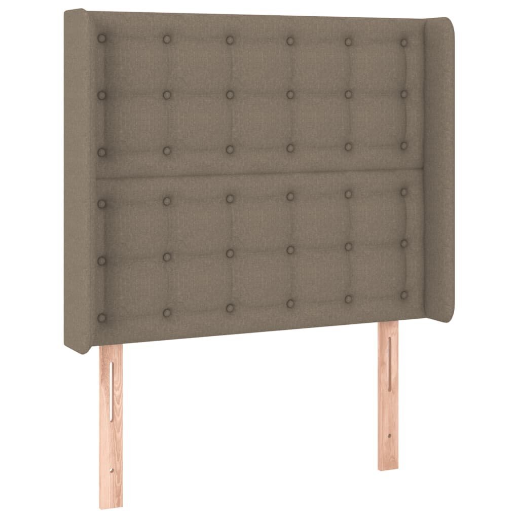 Sänky jousilla/patjalla/LED, taupe, 90x200 cm hinta ja tiedot | Sängyt | hobbyhall.fi