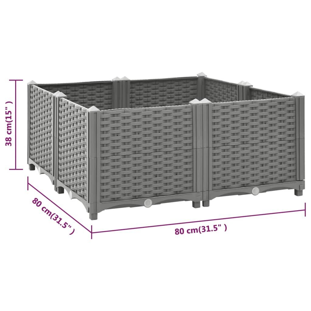 Korkea sänky 80x80x38 cm hinta ja tiedot | Istutusruukut ja minikasvihuoneet | hobbyhall.fi