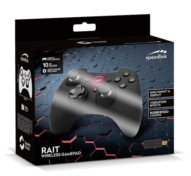 Speedlink Wireless Gamepad Rait (SL-650110-BK) hinta ja tiedot | Pelikonsolit | hobbyhall.fi