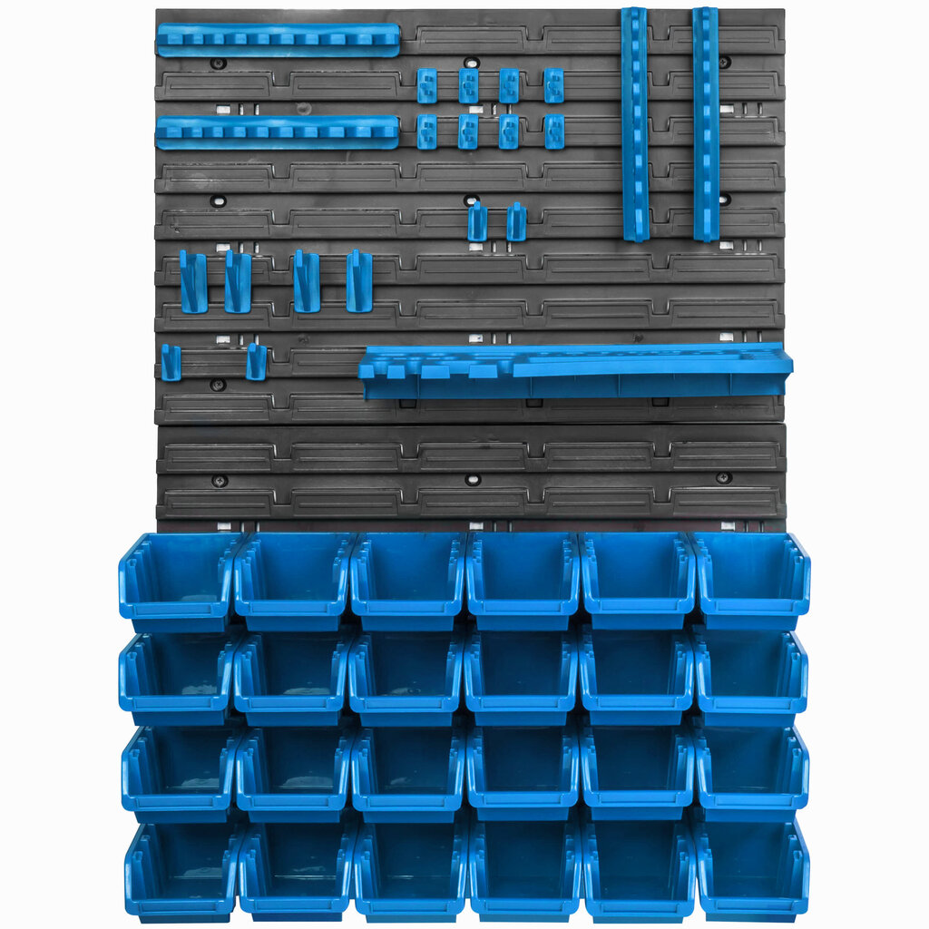 Säilytysjärjestelmän seinähylly 58x78cm, työkalutelineet, 20 kpl. työpajan seinähyllyt hinta ja tiedot | Työkalupakit ja muu työkalujen säilytys | hobbyhall.fi