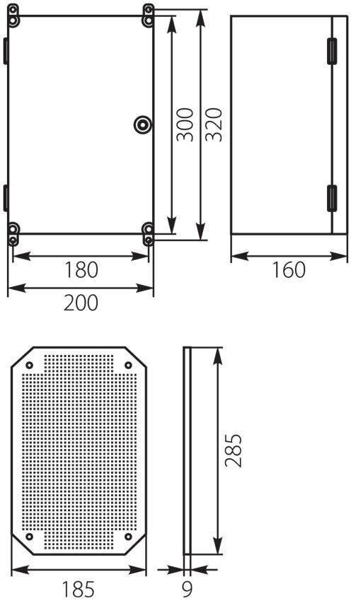 UNIbox 300x200 Uni mini pinta-asennettava kytkintaulu hinta ja tiedot | Kytkimet ja pistorasiat | hobbyhall.fi