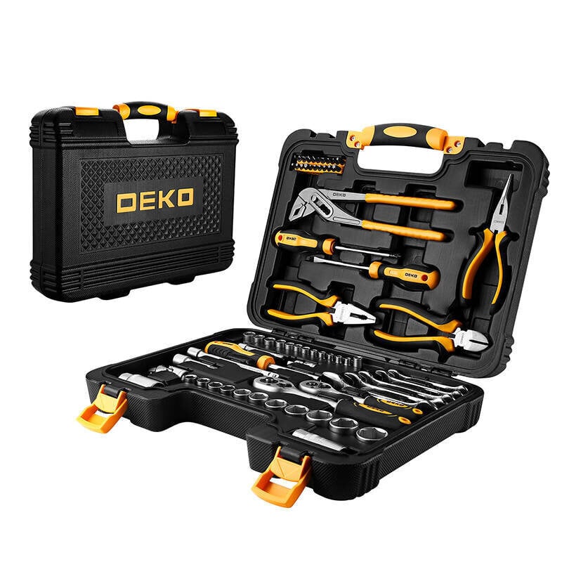 Deko Tools Deko Tools käsityökalusarja TZ65, 65 osaa hinta ja tiedot | Käsityökalut | hobbyhall.fi