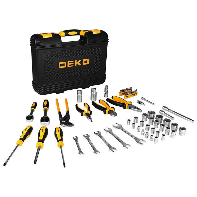 Deko Tools Deko Tools käsityökalusarja TZ65, 65 osaa hinta ja tiedot | Käsityökalut | hobbyhall.fi