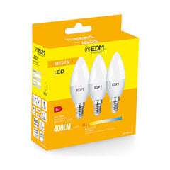 Kynttilä polttimo EDM 5 W E14 G 400 lm (3200 K) hinta ja tiedot | LED-valonauhat | hobbyhall.fi