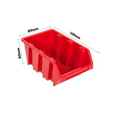 botle Pinottava muovinen säilytyslaatikko 80x115x60 mm Punainen hinta ja tiedot | Työkalupakit ja muu työkalujen säilytys | hobbyhall.fi