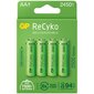 ladattava akku, aa (hr6), 1,2 v, 2450 mah, gp, paperikotelo, 4 kpl, recyko hinta ja tiedot | Paristot | hobbyhall.fi