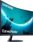 Samsung 27" kaareva Full HD näyttö LC27T550FDUXEN hinta ja tiedot | Näytöt | hobbyhall.fi