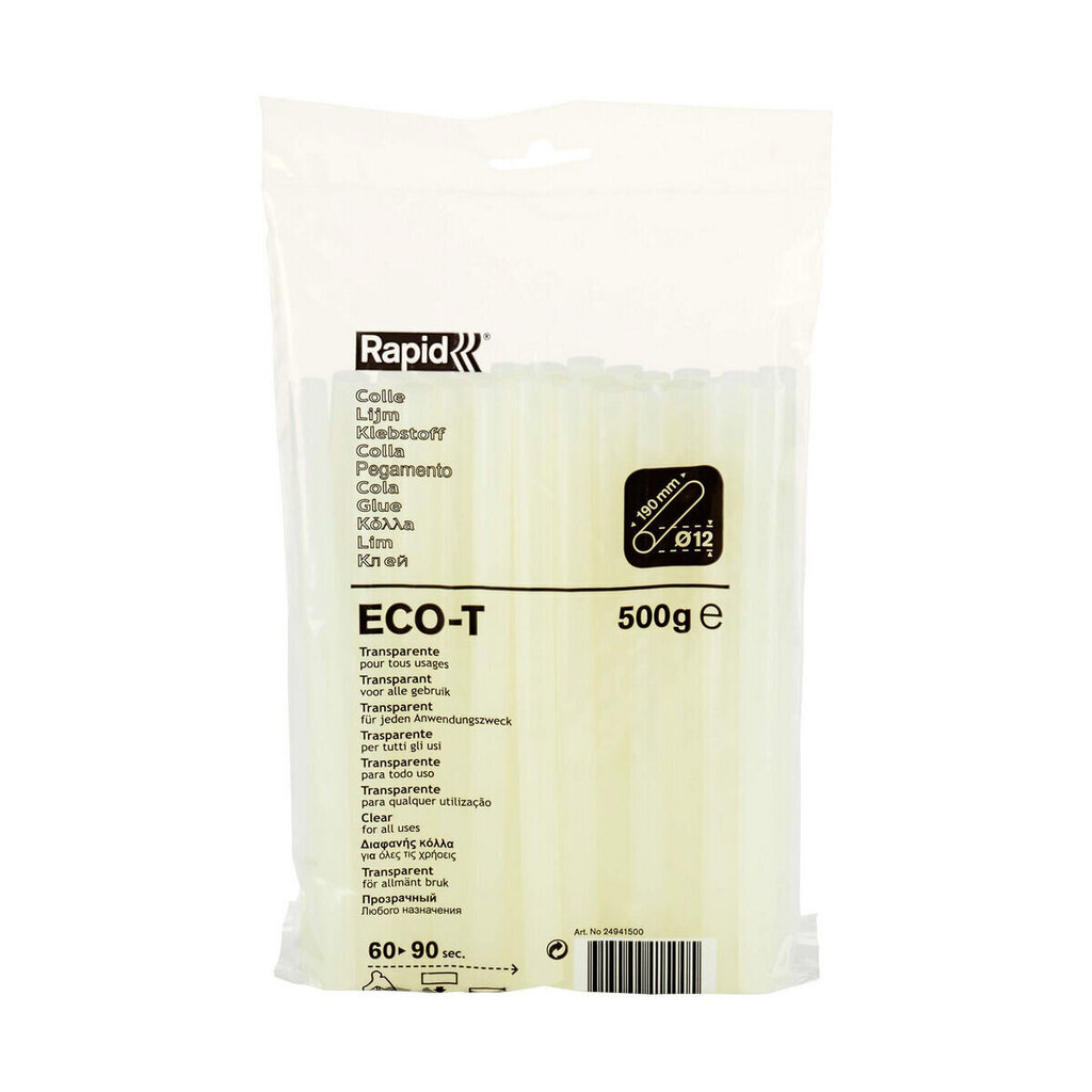 Kuumaliimapuikko Rapid Eco-T, 12 x 190 mm, 500 g hinta ja tiedot | Käsityökalut | hobbyhall.fi